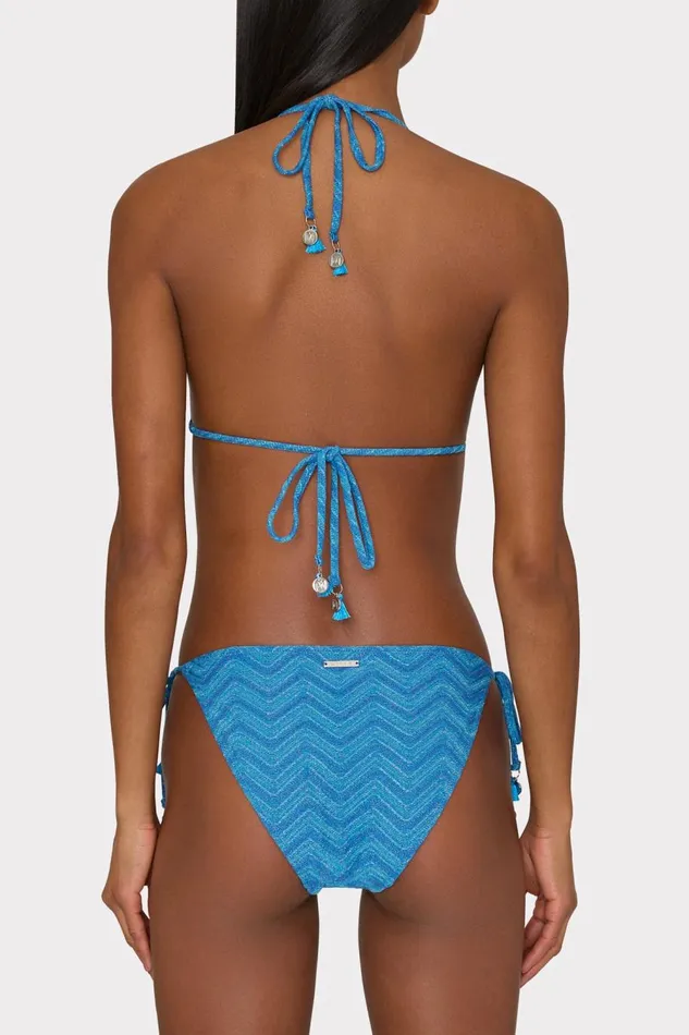 Women Bikinis Milly Jacquard String Bikini Bottom Blue Multi Women Bikinis Milly Jacquard String Bikini Bottom Blue Multi