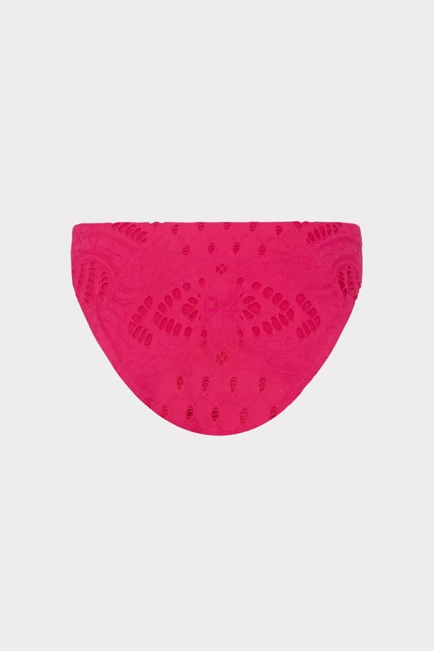 Women Bikinis Milly Margot Lace Eyelet Bikini Bottom Pink Women Bikinis Milly Margot Lace Eyelet Bikini Bottom Pink