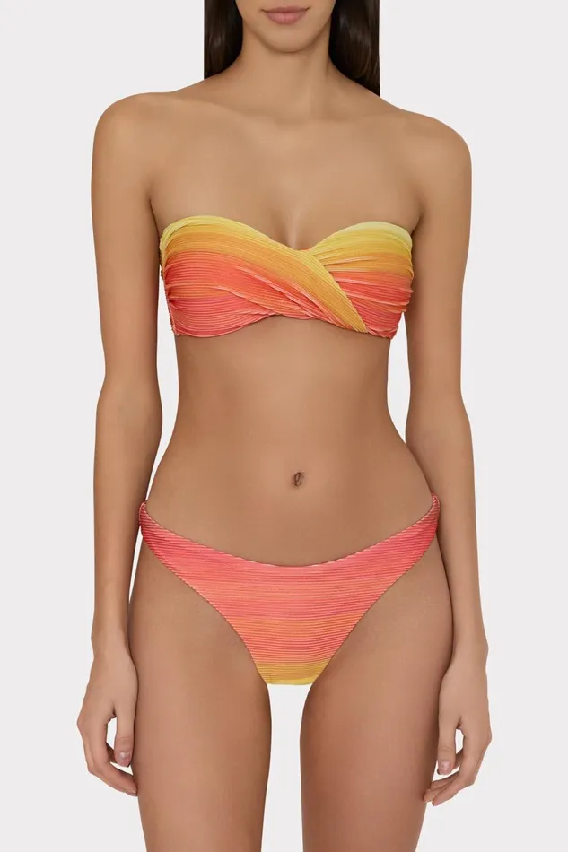 Women Bikinis Milly Margot Sunset Stripe Bikini Bottom Multi Women Bikinis Milly Margot Sunset Stripe Bikini Bottom Multi