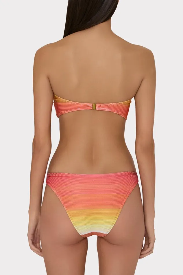 Women Bikinis Milly Margot Sunset Stripe Bikini Bottom Multi Women Bikinis Milly Margot Sunset Stripe Bikini Bottom Multi