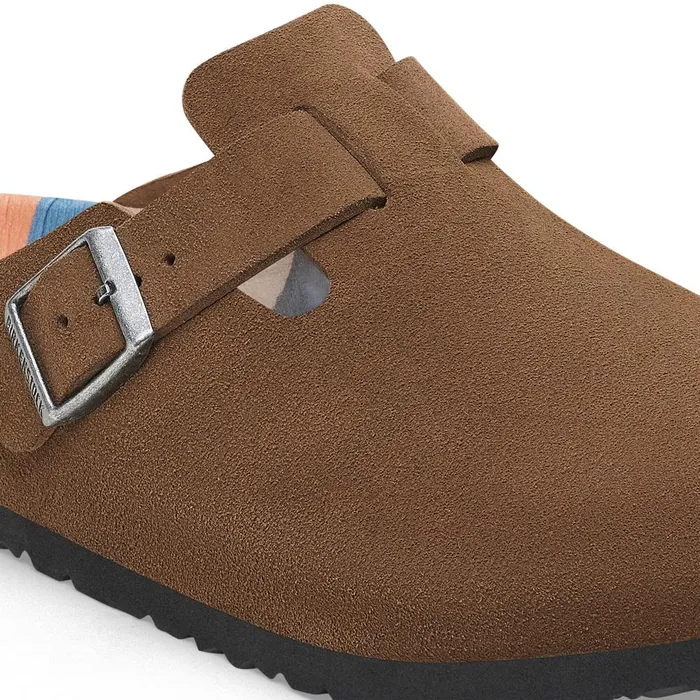 Women Birkenstock Clogs Boston Dark Tea