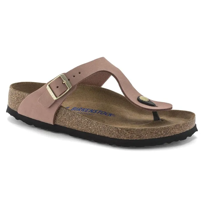 Women Birkenstock Thong Gizeh Soft Footbed Old Rose