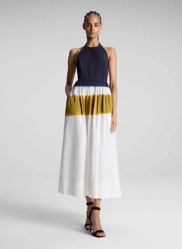 Women Blake Dip Dye Midi Dress Whitenavy ALC Dresses