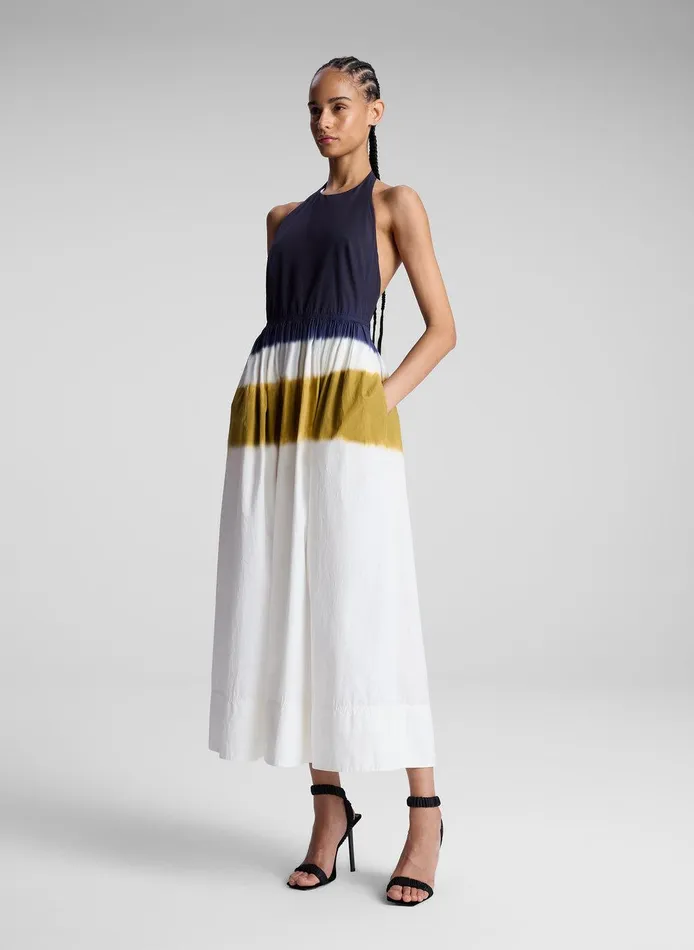 Women Blake Dip Dye Midi Dress Whitenavy ALC Dresses