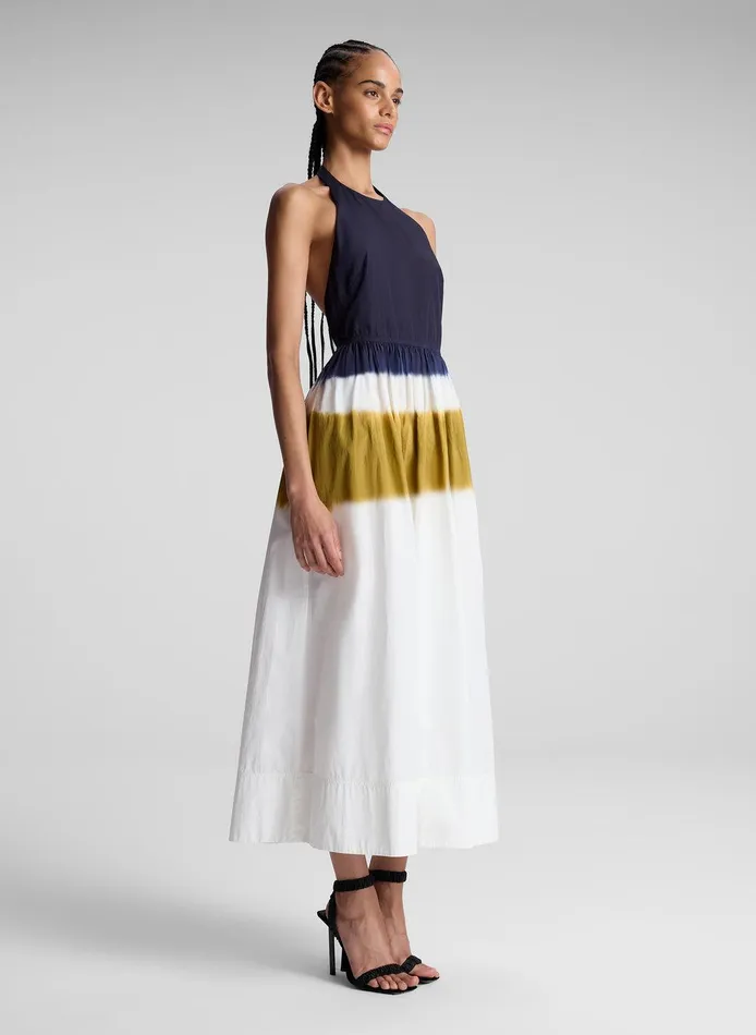 Women Blake Dip Dye Midi Dress Whitenavy ALC Dresses
