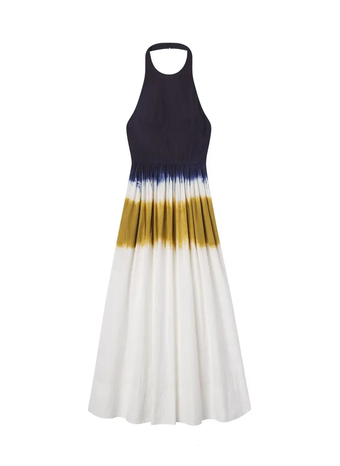 Women Blake Dip Dye Midi Dress Whitenavy ALC Dresses