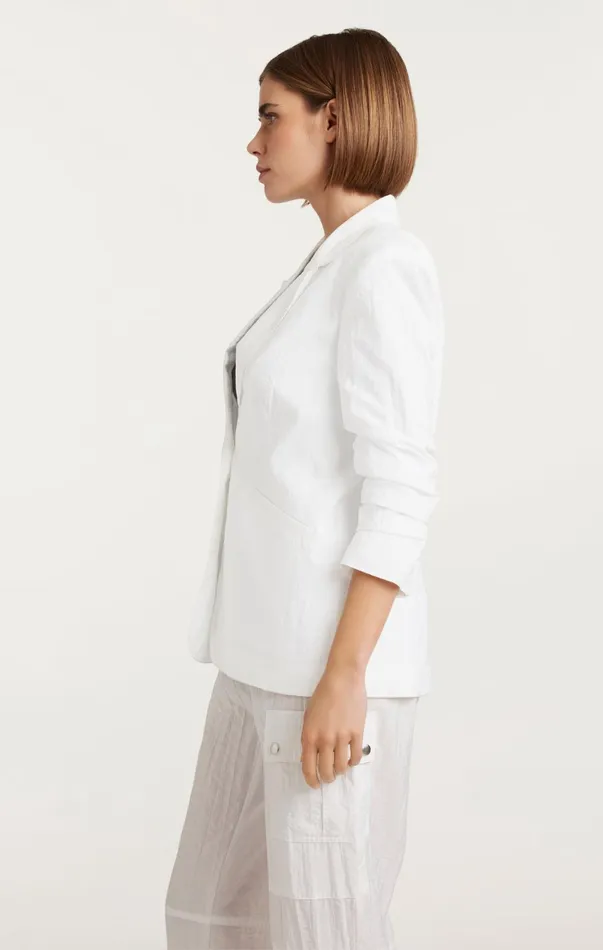 Women Blazers Cinq Sept Tumbled Woven Khloe Blazer White