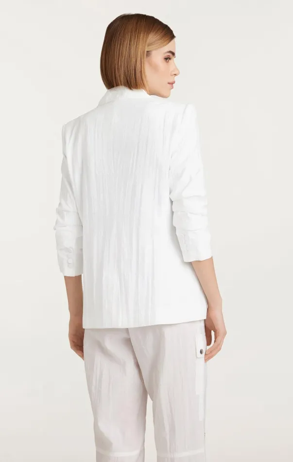 Women Blazers Cinq Sept Tumbled Woven Khloe Blazer White