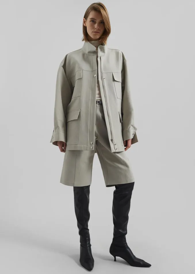 Women Cairo Safari Jacket 8211 Light Beige The Frankie Shop Outerwear