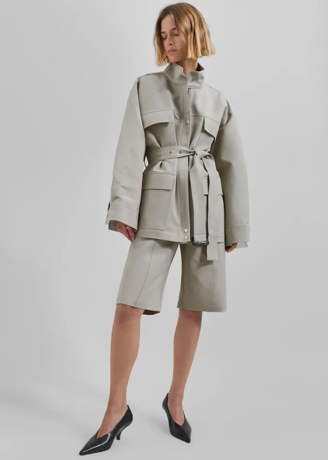 Women Cairo Safari Jacket 8211 Light Beige The Frankie Shop Outerwear