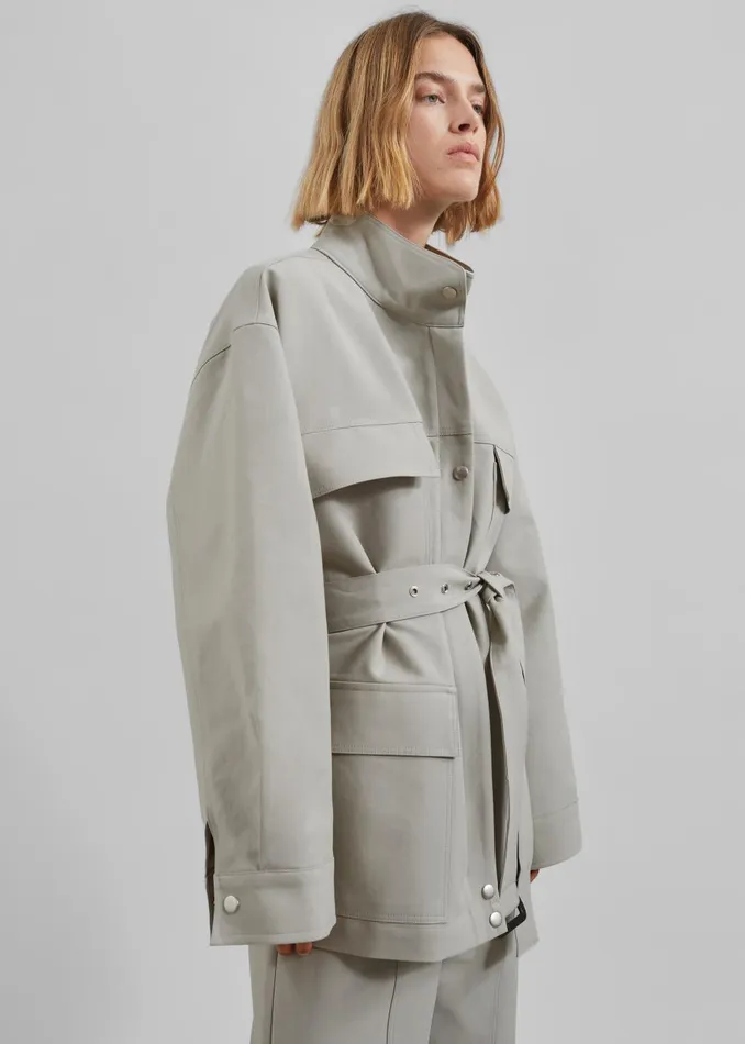 Women Cairo Safari Jacket 8211 Light Beige The Frankie Shop Outerwear