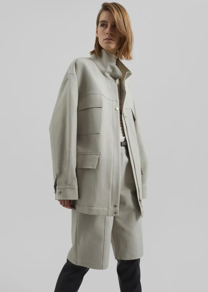 Women Cairo Safari Jacket 8211 Light Beige The Frankie Shop Outerwear