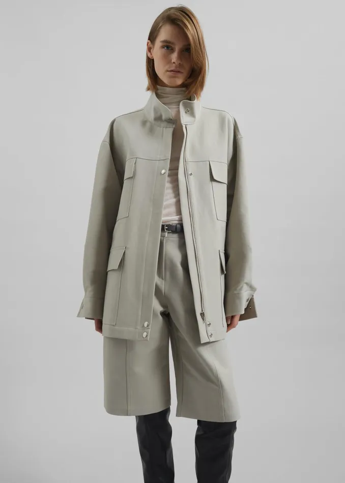 Women Cairo Safari Jacket 8211 Light Beige The Frankie Shop Outerwear