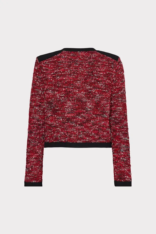 Women Cardigans Milly Kelly Textured Knit Cardigan Claret Women Cardigans Milly Kelly Textured Knit Cardigan Claret