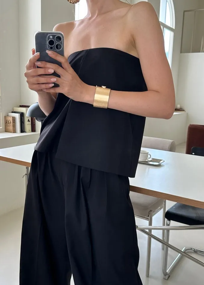 Women Catalina Tube Top 8211 Black The Frankie Shop Tops