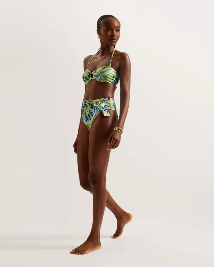 Women CHAYRL 8211 Belted High Waist Bikini Bottoms Lime Ted Baker Swimwear and Beachwear Women CHAYRL 8211 Belted High Waist Bikini Bottoms Lime Ted Baker Swimwear and Beachwear