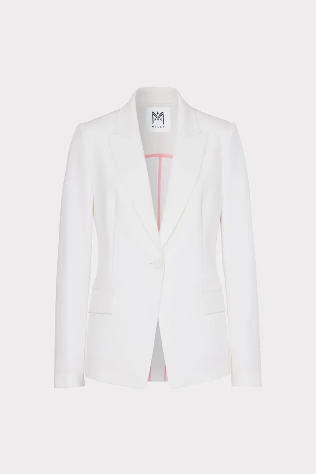 Women Coats and Jackets Milly Avery Cady Blazer Ecru