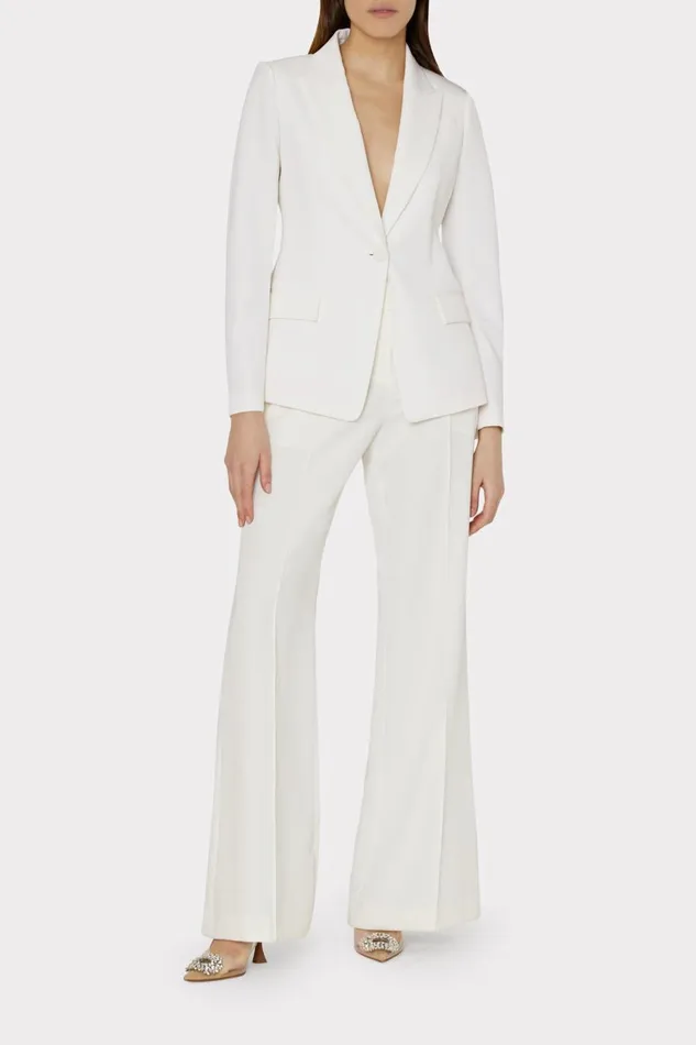 Women Coats and Jackets Milly Avery Cady Blazer Ecru