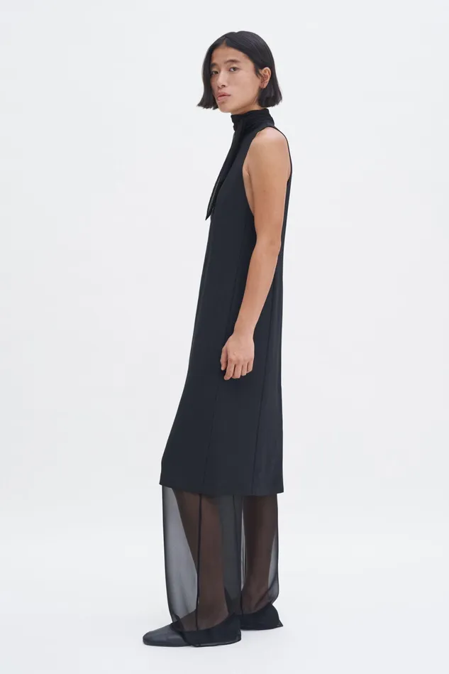 Women Contrast VNeck Dress Black Filippa K Dresses