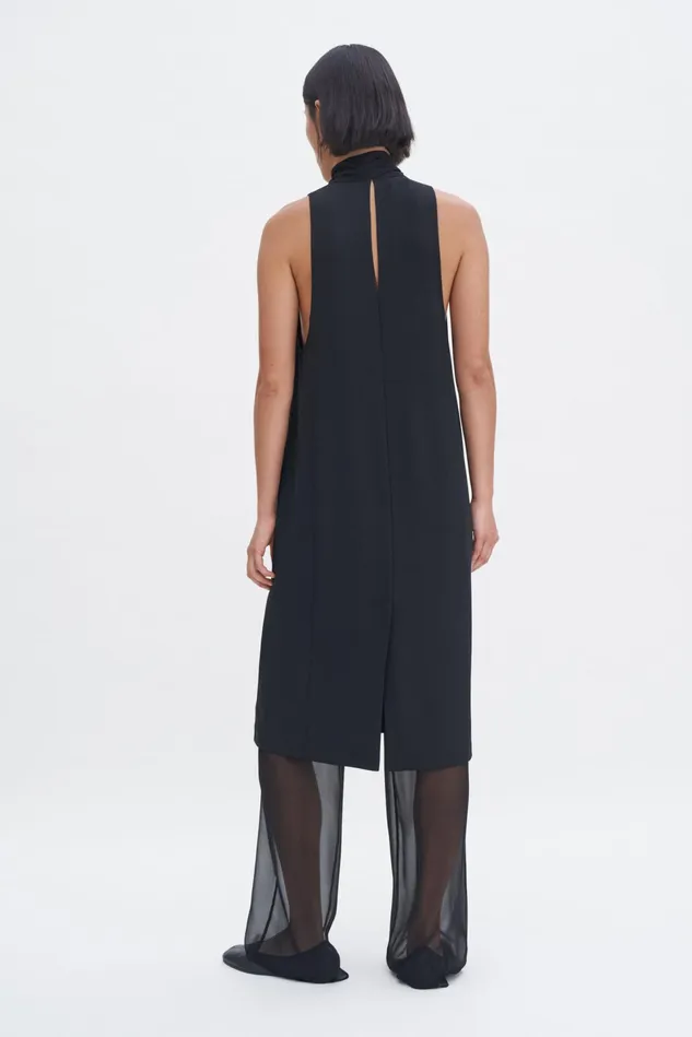 Women Contrast VNeck Dress Black Filippa K Dresses