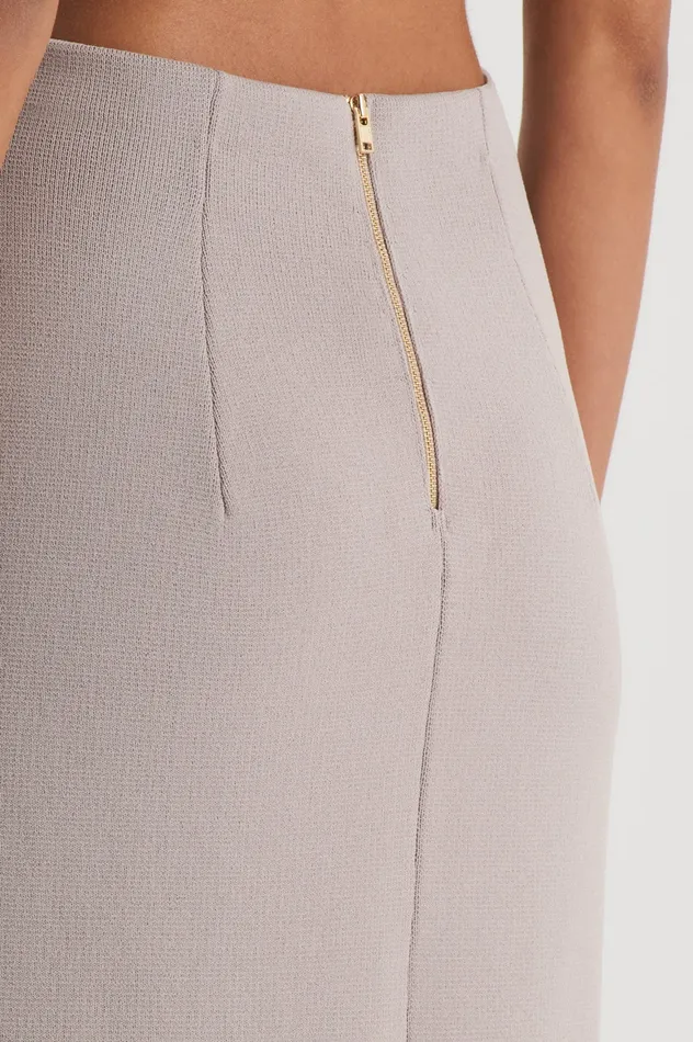 Women CREPE KNIT PENCIL SKIRT MIDI OYSTER Skirts Scanlan Theodore