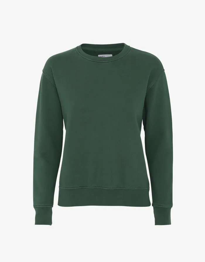 Women Crewneck Sweatshirts Colorfulstandard Women Classic Organic Crew 8211 Emerald Green