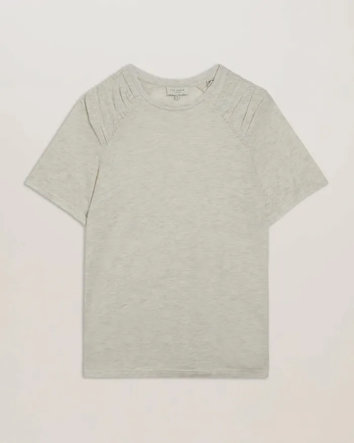 Women DAWNAAA 8211 Relaxed TShirt With Shoulder Gathers Greymarl Ted Baker Tops and Blouses Women DAWNAAA 8211 Relaxed TShirt With Shoulder Gathers Greymarl Ted Baker Tops and Blouses