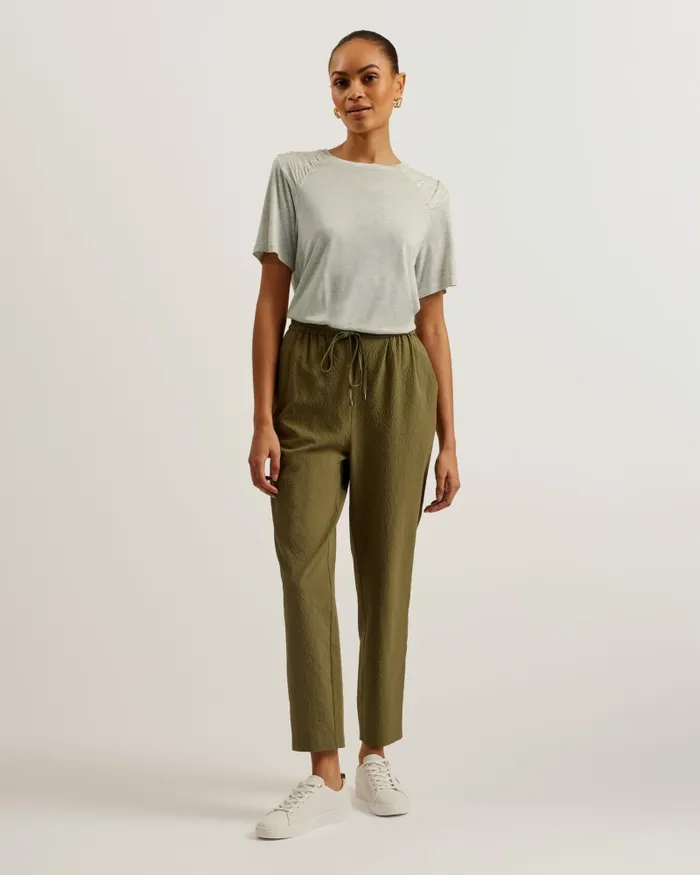 Women DAWNAAA 8211 Relaxed TShirt With Shoulder Gathers Greymarl Ted Baker Tops and Blouses Women DAWNAAA 8211 Relaxed TShirt With Shoulder Gathers Greymarl Ted Baker Tops and Blouses
