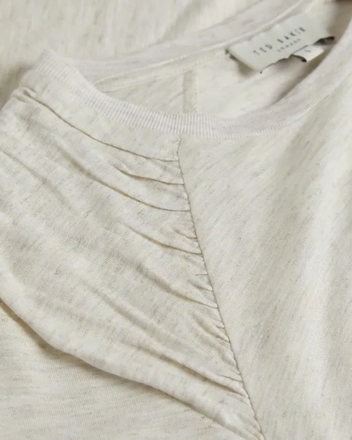 Women DAWNAAA 8211 Relaxed TShirt With Shoulder Gathers Greymarl Ted Baker Tops and Blouses Women DAWNAAA 8211 Relaxed TShirt With Shoulder Gathers Greymarl Ted Baker Tops and Blouses