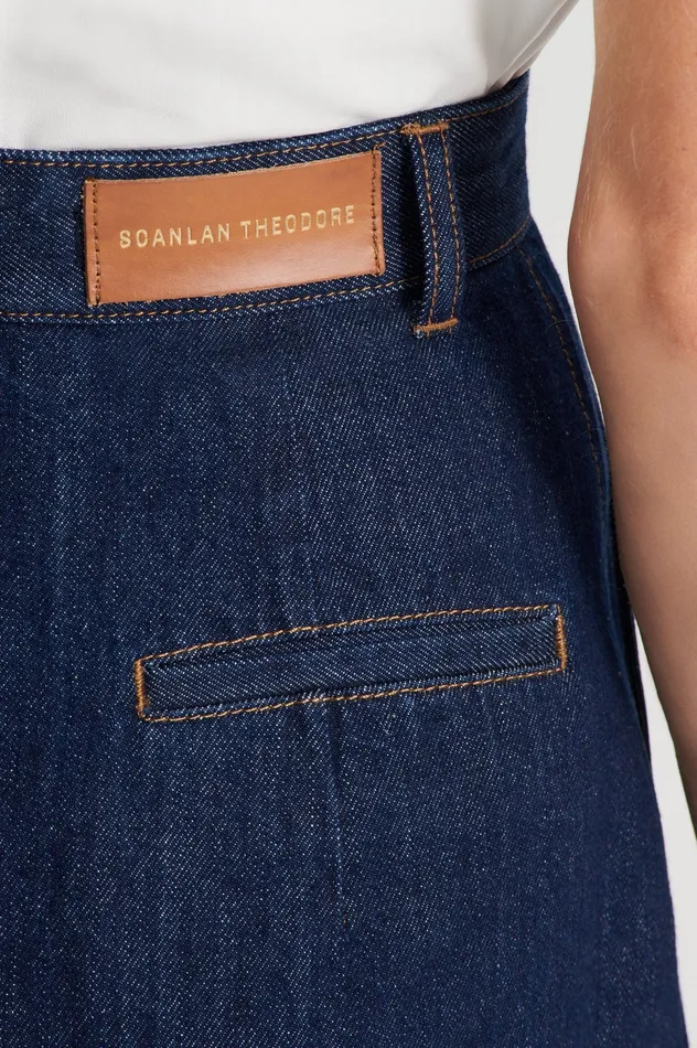 Women DENIM MINI SKIRT INDIGO Denim Scanlan Theodore