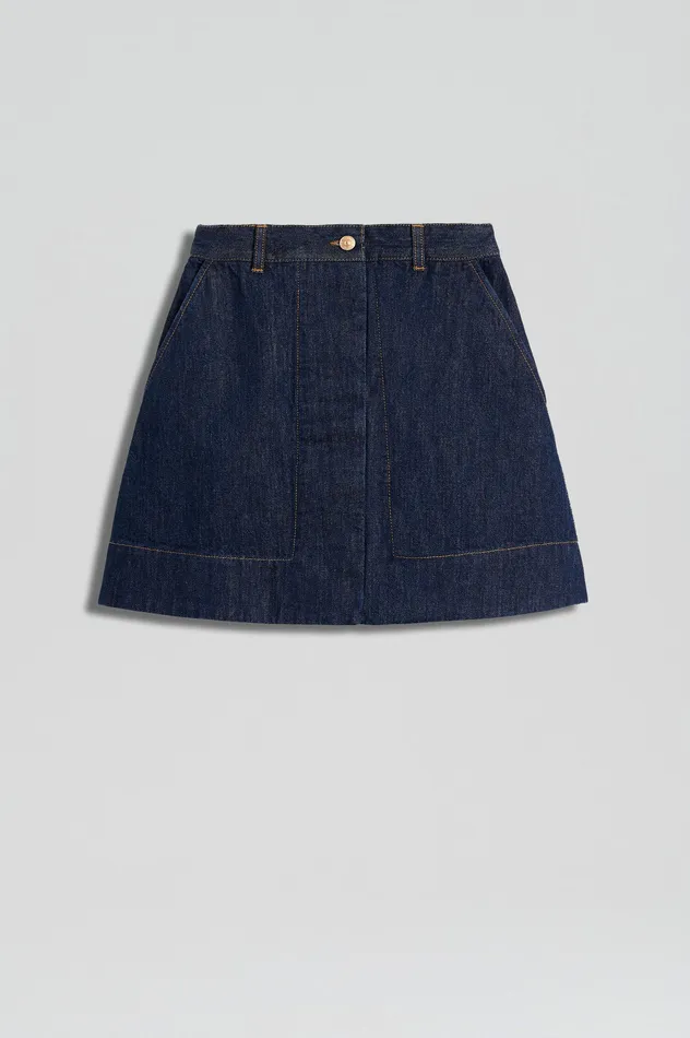 Women DENIM MINI SKIRT INDIGO Denim Scanlan Theodore