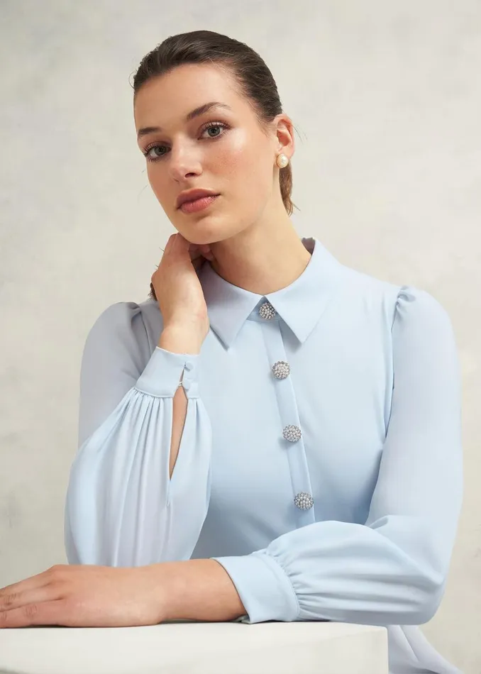 Women Dresses and Jumpsuits Hobbs Ayla Dress Pale Blue