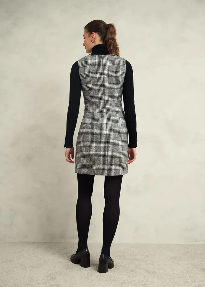 Women Dresses and Jumpsuits Hobbs Brea Wool Dress Black White