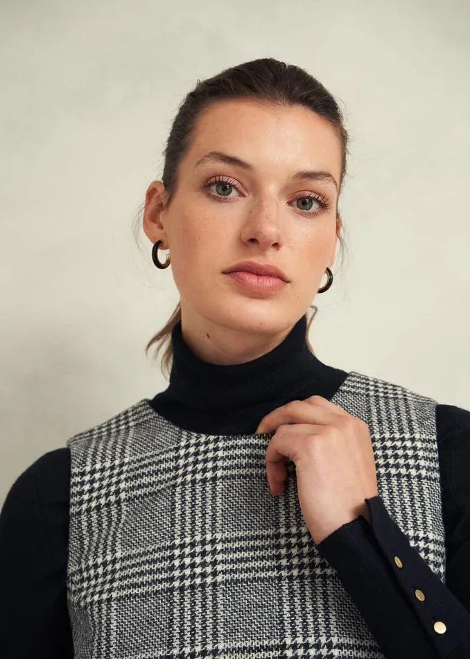 Women Dresses and Jumpsuits Hobbs Brea Wool Dress Black White