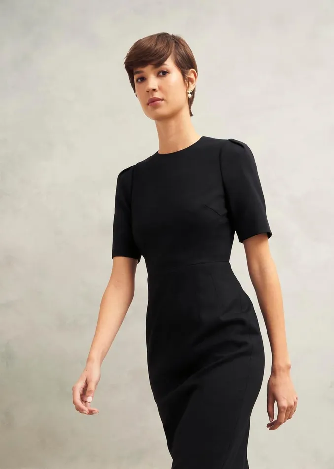 Women Dresses and Jumpsuits Hobbs Casey Dress With Wool Black