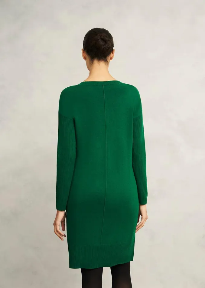 Women Dresses and Jumpsuits Hobbs Devora Knitted Dress With Cashmere Verdent Green