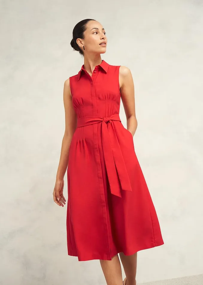 Women Dresses and Jumpsuits Hobbs Sandra Dress Begonia Red