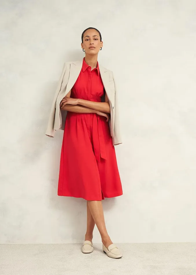 Women Dresses and Jumpsuits Hobbs Sandra Dress Begonia Red