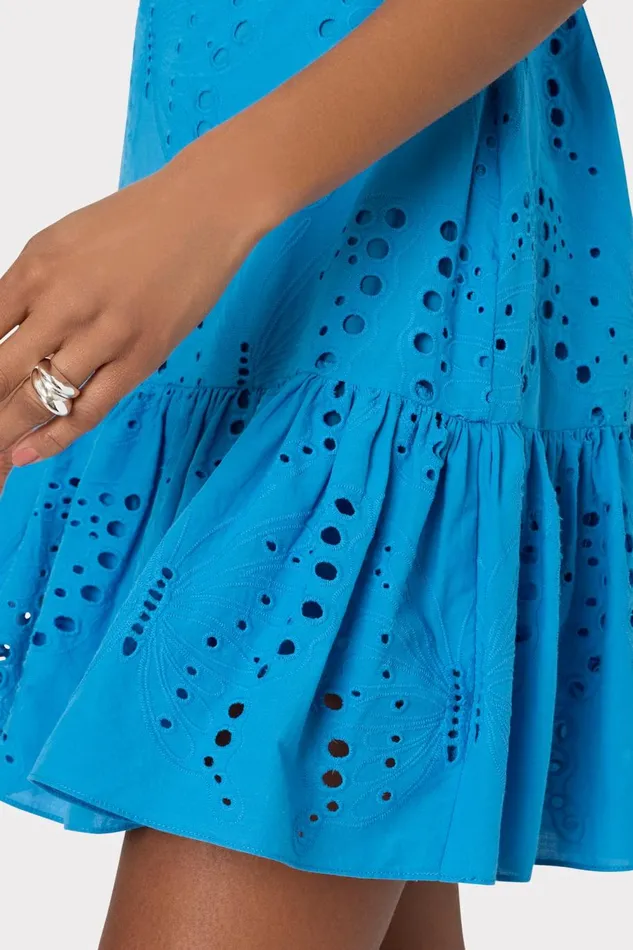 Women Dresses Milly Butterfly Eyelet Off The Shoulder Dress Blue
