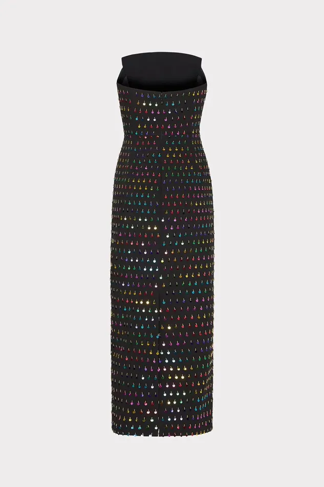 Women Dresses Milly Izabela Beaded Sequin Column Dress Blackrainbow Women Dresses Milly Izabela Beaded Sequin Column Dress Blackrainbow