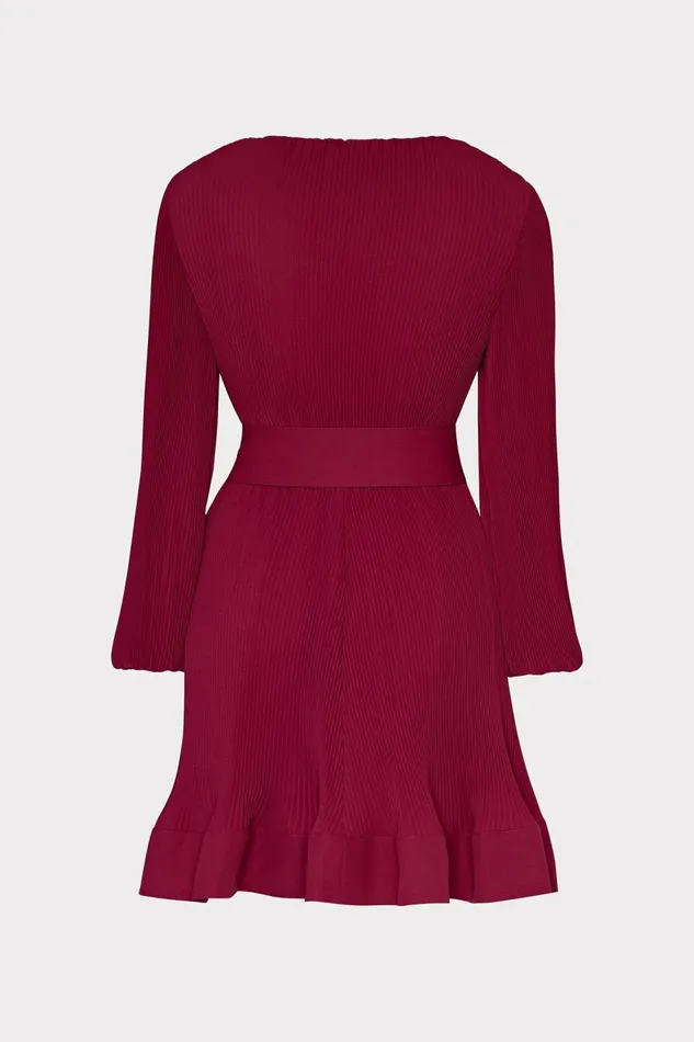 Women Dresses Milly Liv Pleated Dress Wine