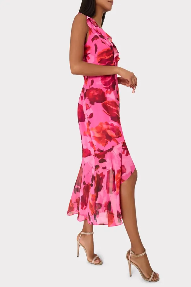 Women Dresses Milly Nanci Blurred Blossom Ruffle Dress Pink Multi Women Dresses Milly Nanci Blurred Blossom Ruffle Dress Pink Multi