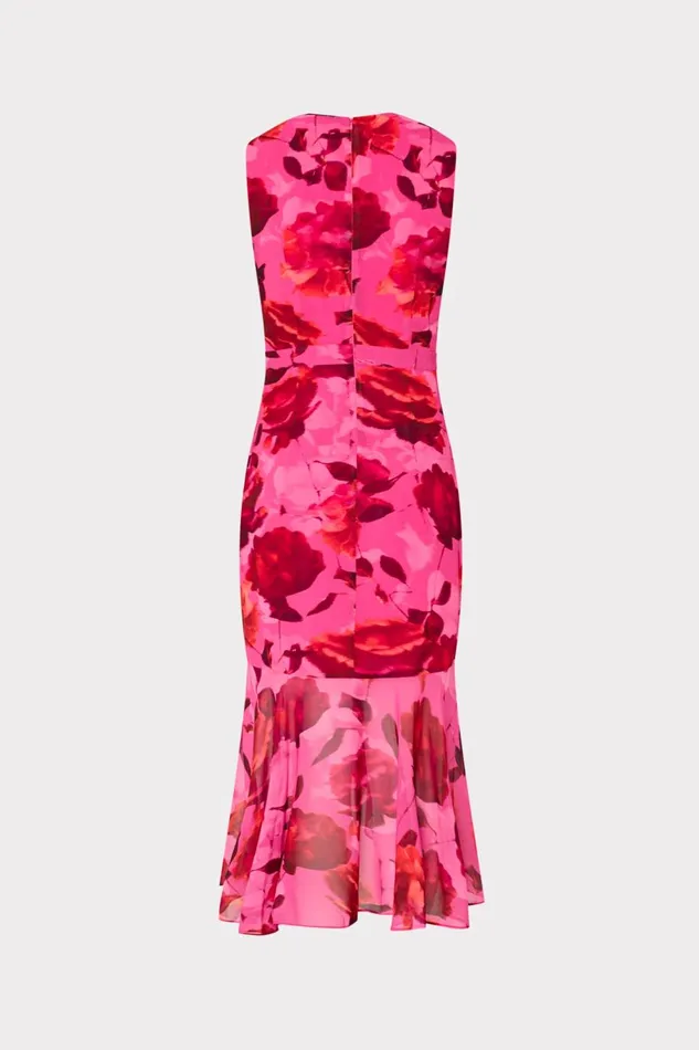 Women Dresses Milly Nanci Blurred Blossom Ruffle Dress Pink Multi Women Dresses Milly Nanci Blurred Blossom Ruffle Dress Pink Multi