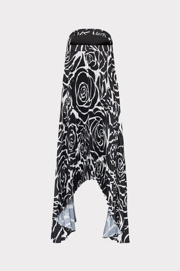 Women Dresses Milly Nava Black Rose Strapless Pleated Dress Black Rose Women Dresses Milly Nava Black Rose Strapless Pleated Dress Black Rose
