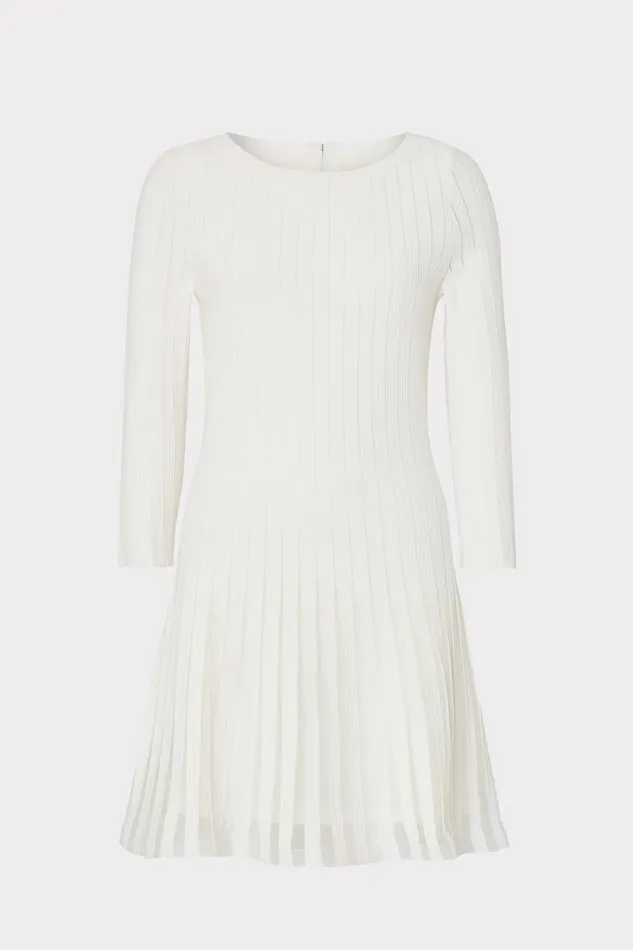 Women Dresses Milly Tabitha Sheer Godet Mini Dress Ecru