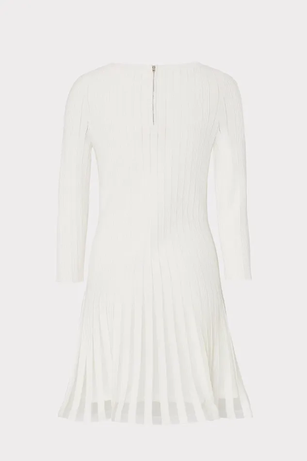Women Dresses Milly Tabitha Sheer Godet Mini Dress Ecru Women Dresses Milly Tabitha Sheer Godet Mini Dress Ecru