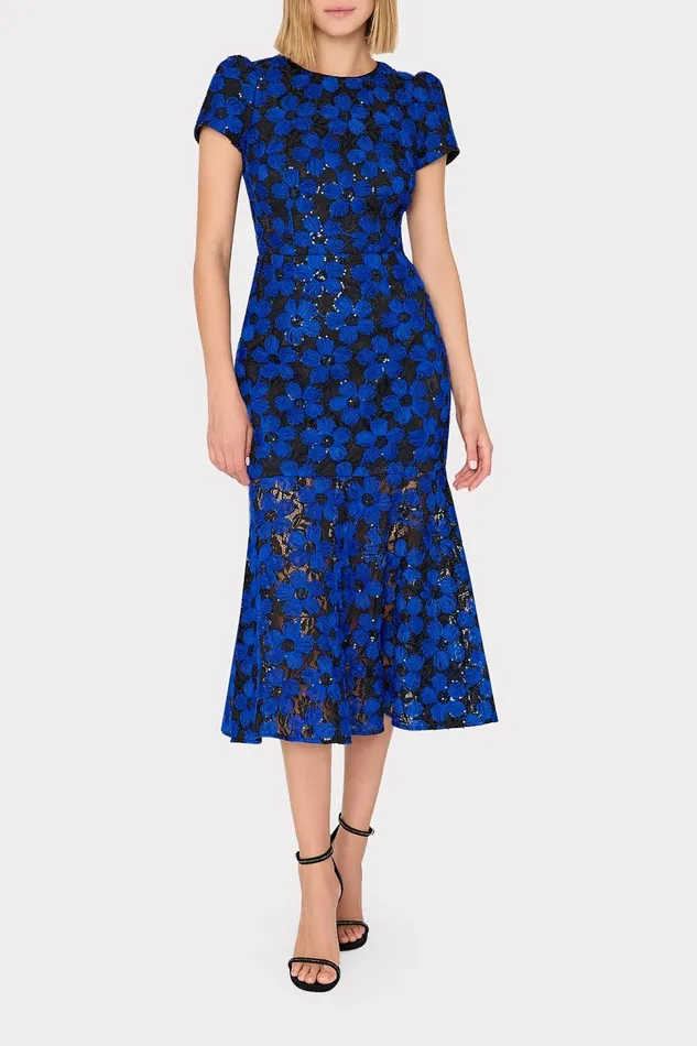 Women Dresses Milly Tahlia Tulle Embroidery Dress Cobaltblack Women Dresses Milly Tahlia Tulle Embroidery Dress Cobaltblack