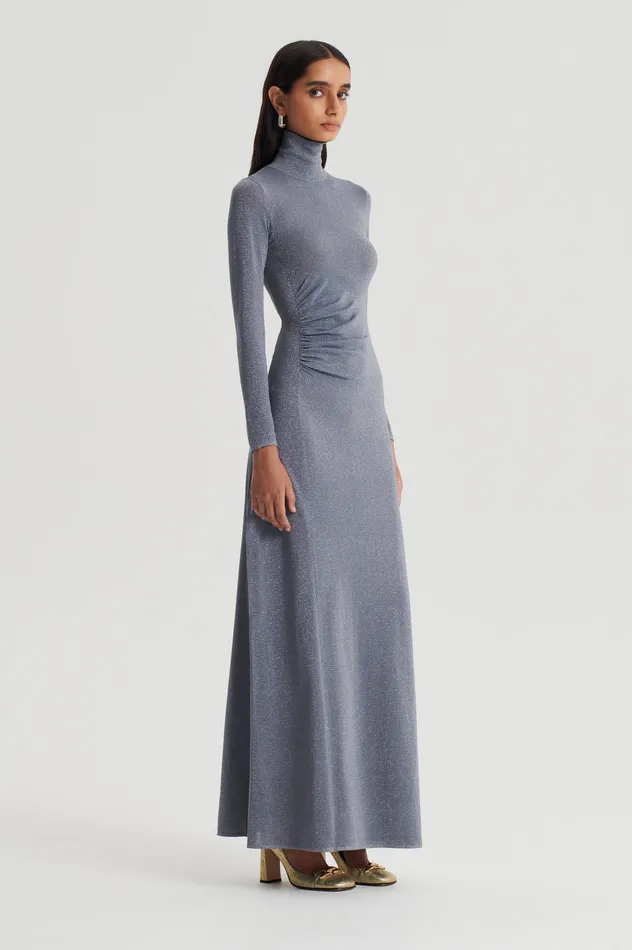 Women Dresses Scanlan Theodore SPARKLE GATHER DRESS SILVER Women Dresses Scanlan Theodore SPARKLE GATHER DRESS SILVER