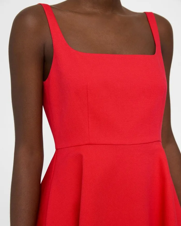 Women Dresses Theory Flared Mini Dress In Cotton Piqueacute Grenadine