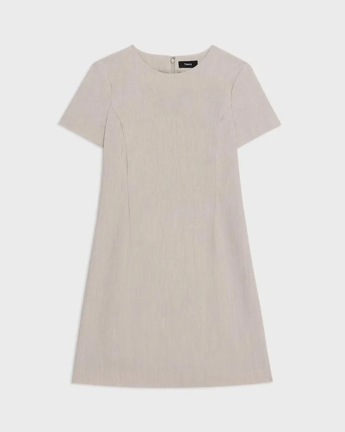 Women Dresses Theory Sheath Dress In Good Wool Sand Melange